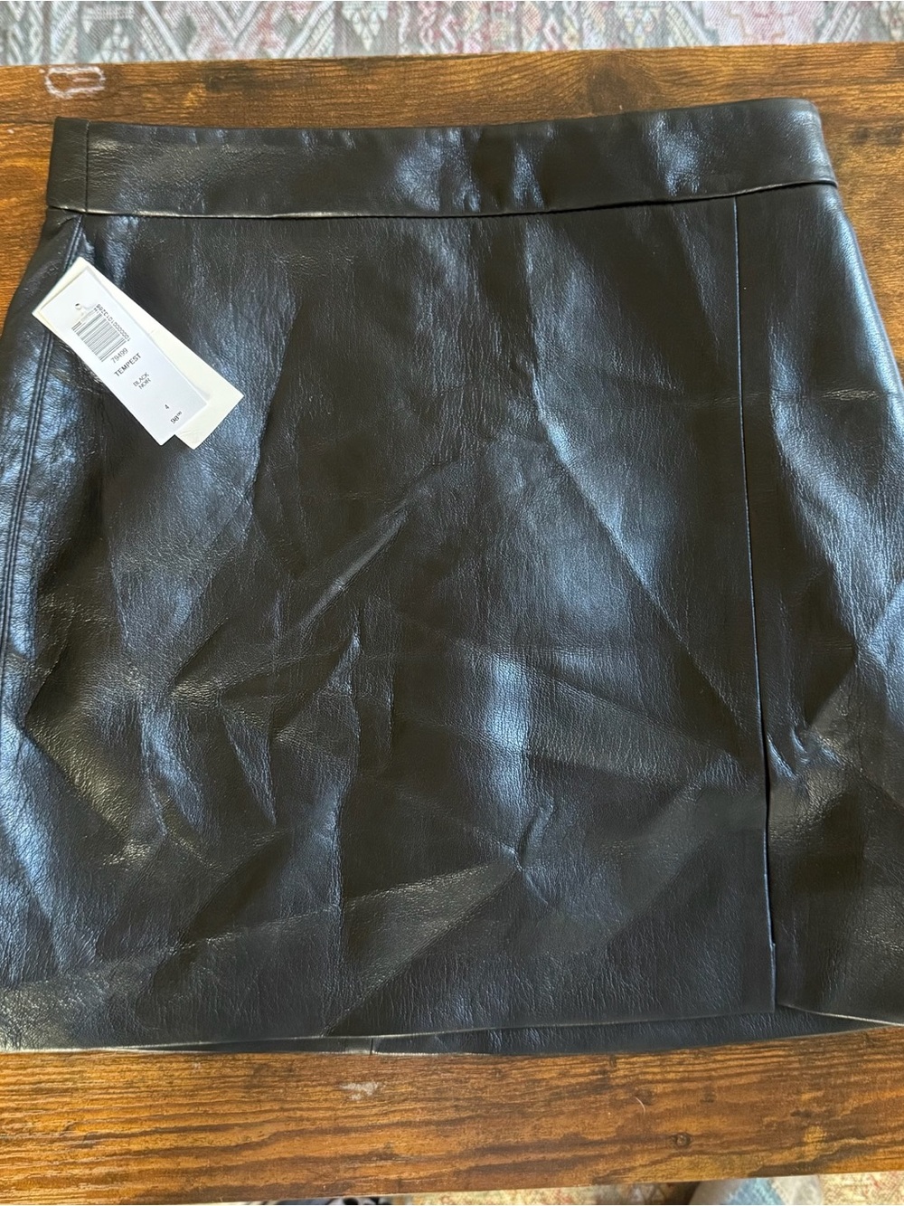 Aritzia Wilfred Black Faux Leather Mini Skirt